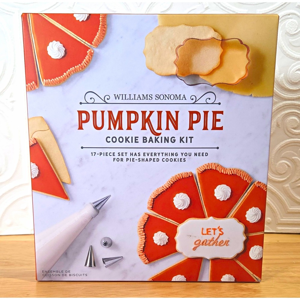 Williams Sonoma Pumpkin Pie Cookie Baking Kit 17pc Stainless Steel